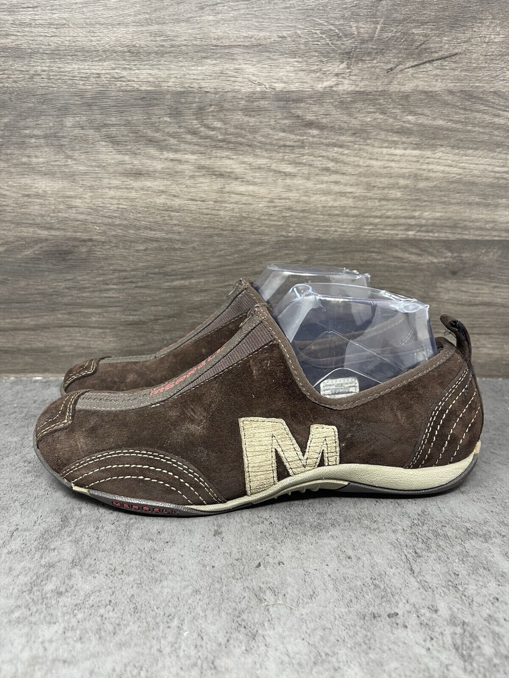Merrell Barrado Shoes Womens Size 7 Brown Suede Zipper Slip On
